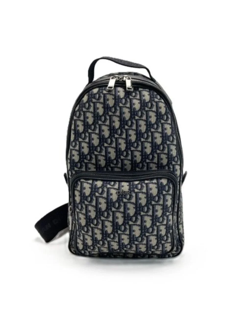 Dior Oblique Rider Sling Bag Navy Canvas Leather